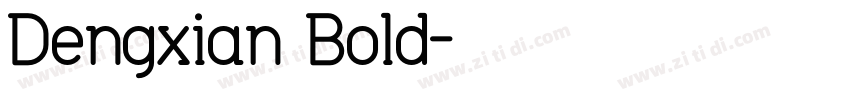 Dengxian Bold字体转换